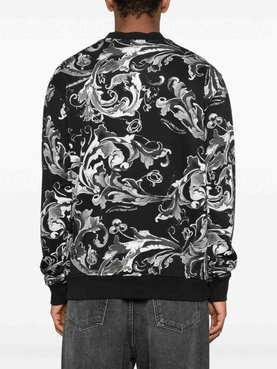 26FW 베르사체 바로코 프린트 스웨트 셔츠 79GAI3R0FS201899 Black - VERSACE
