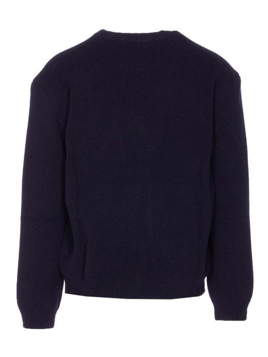 25FW 메종키츠네 폭스 헤드 밀라노 램스울 스웨터 PM00817KT11800413 Blue - MAISON KITSUNE