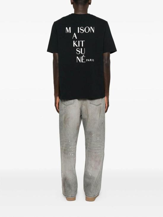  메종키츠네 크로스월드 컴포트 티셔츠 PM00112KJ7025BLACK Black - MAISON KITSUNE