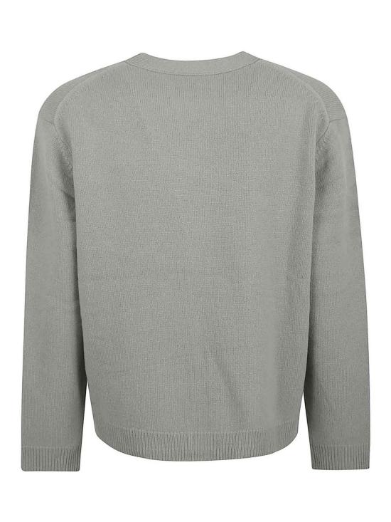 25FW 메종키츠네 폭스 헤드 인타르시아 메리노 가디건 PM00509KM03290396 Light Beige - MAISON KITSUNE