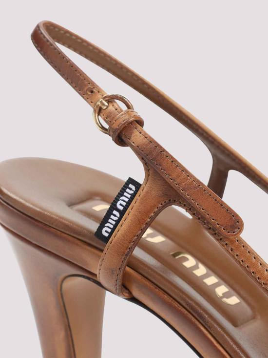  미우미우 힐/펌프스 5X547EF085537F0046 Brown - MIU MIU
