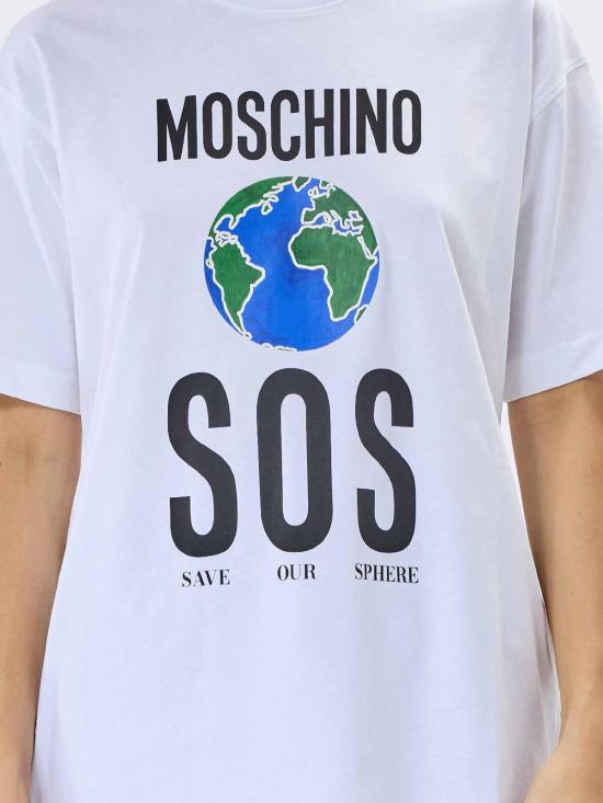 26FW 모스키노 반팔 티셔츠 71354411001 White - MOSCHINO