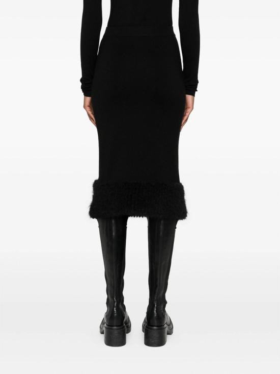  모스키노 미디 스커트 18555011555 Black - MOSCHINO