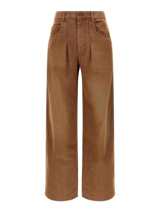  이자벨마랑 스트레이트 팬츠 PA0554FAB1H07I10OE Brown