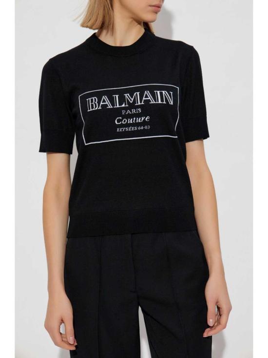  발망 반팔 티셔츠 EF1KA115KH87EAB Black - BALMAIN