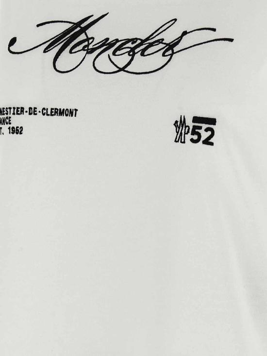  몽클레어 자수 커시브 로고 코튼 티셔츠 K20938C0000589AJS00A White - MONCLER
