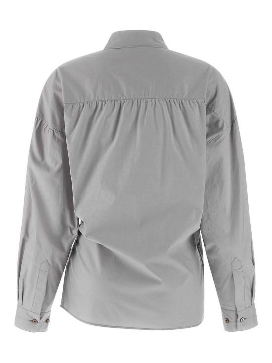  르메르 스트레이트 칼라 트위스트 셔츠 SH1141LF1500BG219 Grey - LEMAIRE