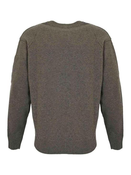  씨피 컴퍼니 램스울 GRS 크루넥 렌즈 스웨터 19CMKN707A110149A921 Grey - C.P. COMPANY