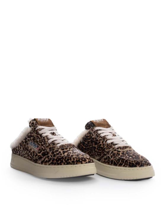 25FW 오트리 메달리스트 시어링 뮬 스니커즈 MULWYX01 Animal Print - AUTRY