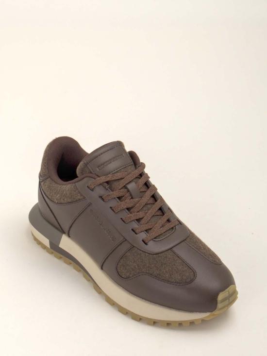 25FW 엠포리오 아르마니 스니커즈 EM002851AF18013Z6004 Brown - EMPORIO ARMANI
