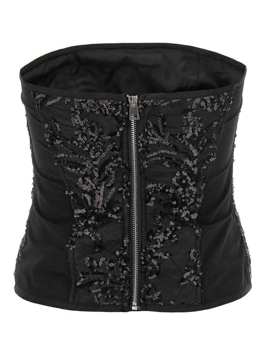  르 트윈스 민소매 티셔츠 ELODIELACEBLACKINBLACK Black - LE TWINS