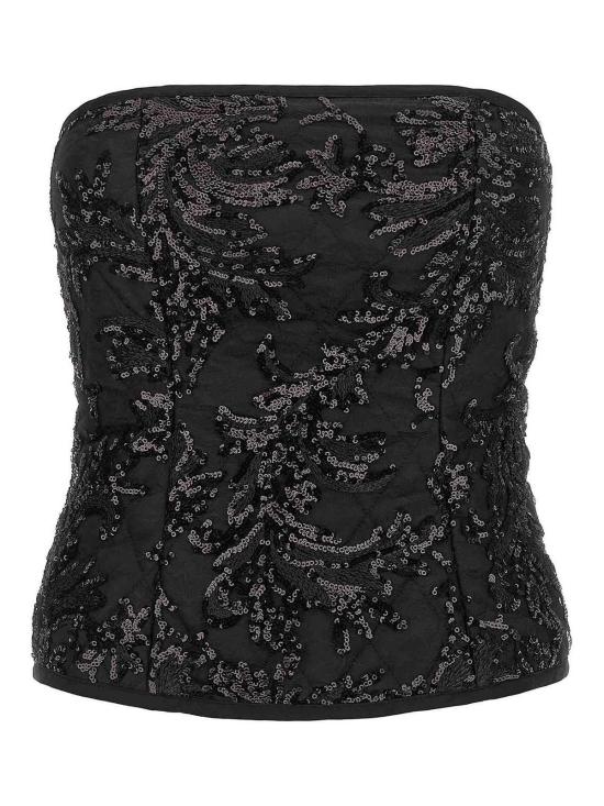  르 트윈스 민소매 티셔츠 ELODIELACEBLACKINBLACK Black