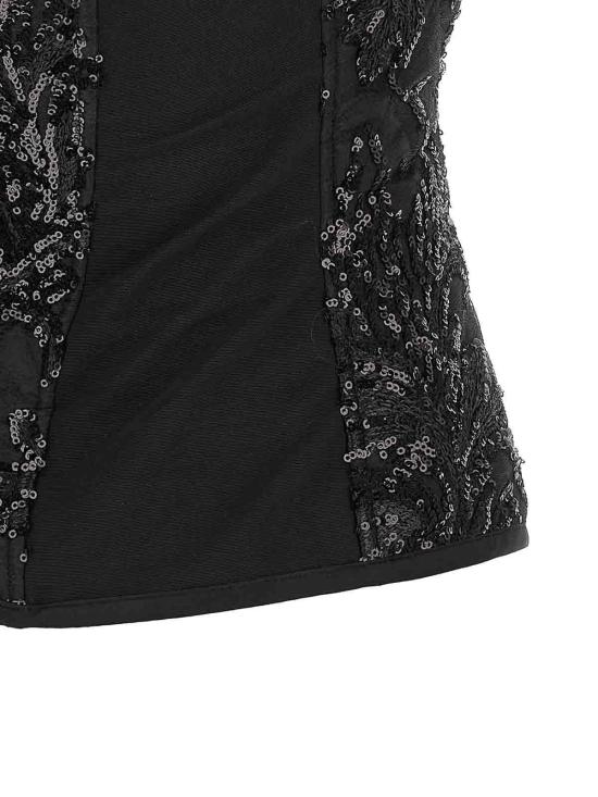  르 트윈스 민소매 티셔츠 ELODIELACEBLACKINBLACK Black - LE TWINS