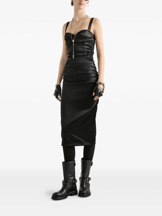 25FW 돌체앤가바나 미디 스커트 F6TVPTFURADN0000 Black - DOLCE & GABBANA