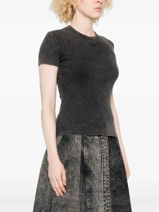  오프화이트 반팔 티셔츠 OWAA065F25JER0011310 Grey - OFF WHITE