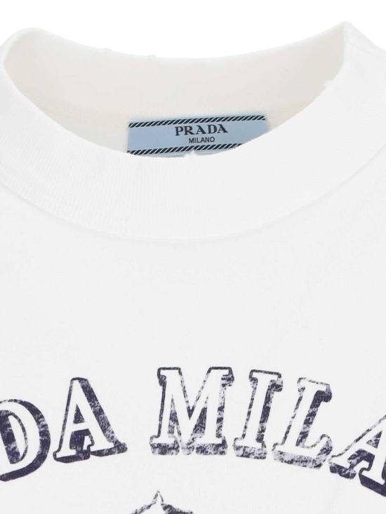  프라다 반팔 티셔츠 3557BOOO16XQF0009 White - PRADA