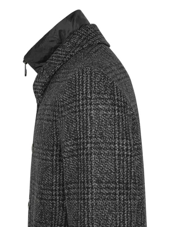  페트레이 피온갈 체크 체크 원단 탈부착 베스트 코트  PEU560801152017761 Grey - PEUTEREY