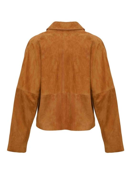  세미쿠튀르 가죽 자켓 Y5WT21T900 Brown - SEMI-COUTURE