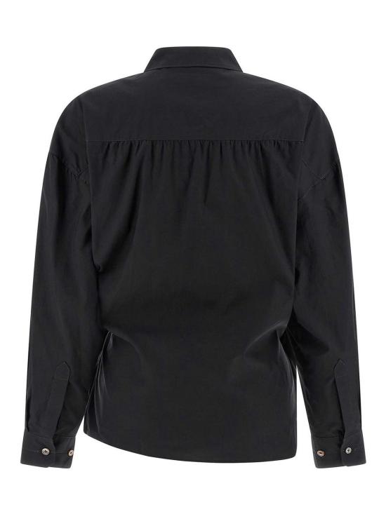  르메르 스트레이트 칼라 트위스트 셔츠 SH1141LF1500BK998 Black - LEMAIRE