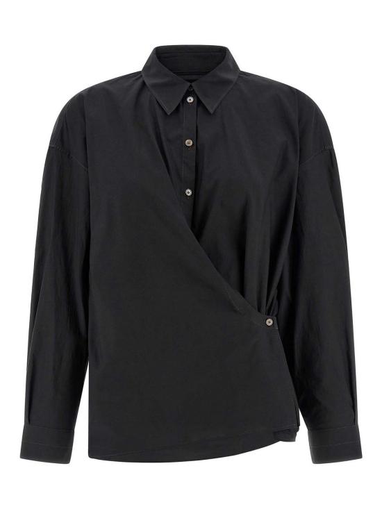  르메르 스트레이트 칼라 트위스트 셔츠 SH1141LF1500BK998 Black