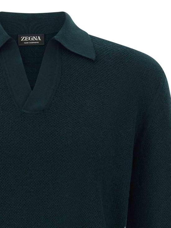  에르메네질도제냐 폴로 티셔츠 UGK93A2131V08001 Green - ERMENEGILDO ZEGNA