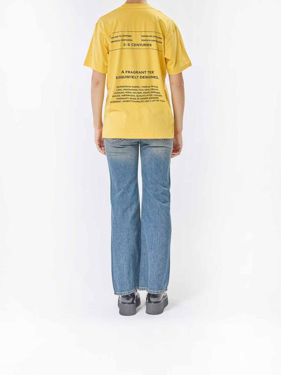 26FW 모스키노 반팔 티셔츠 72755411029 Yellow - MOSCHINO