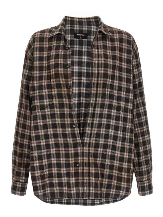 25FW 디스퀘어드2 긴팔 셔츠 S71DM0809D35307002F Multicolour - DSQUARED2