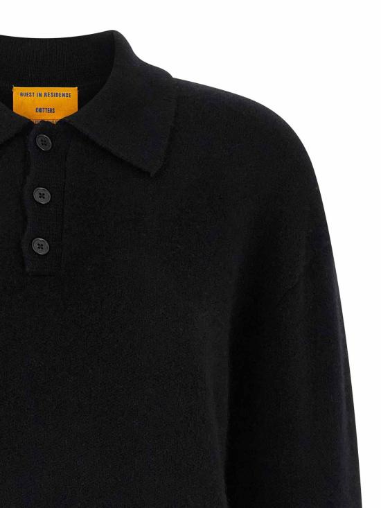 25FW 게스트 인 레지던스 폴로 티셔츠 M26010JMBLACK Black - GUEST IN RESIDENCE