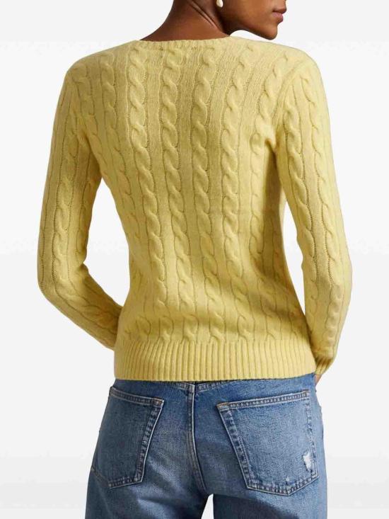 26FW 폴로 랄프로렌 폴로 자수 케이블 니트 스웨터 211971865007 Yellow - POLO RALPH LAUREN