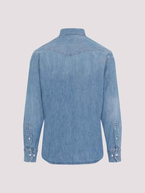  브루넬로 쿠치넬리 데님 셔츠 MH1924008CCF66 Light Wash - BRUNELLO CUCINELLI
