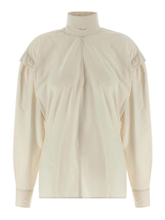  르메르 블라우스 TO1470LF1500WH048 Beige - LEMAIRE