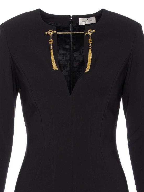 25FW 엘리자베타프랜치 미디 스커트 AB80557E2110 Black - ELISABETTA FRANCHI