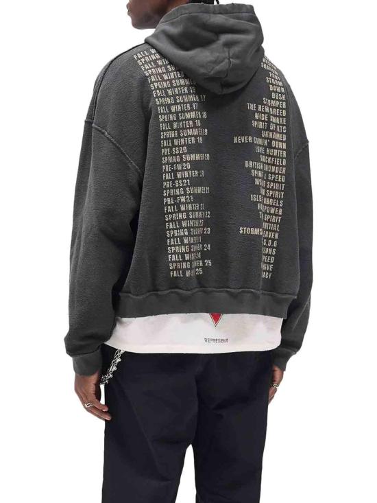 25FW 리프레젠트 후드 티셔츠 MLM10036646 Grey - REPRESENT