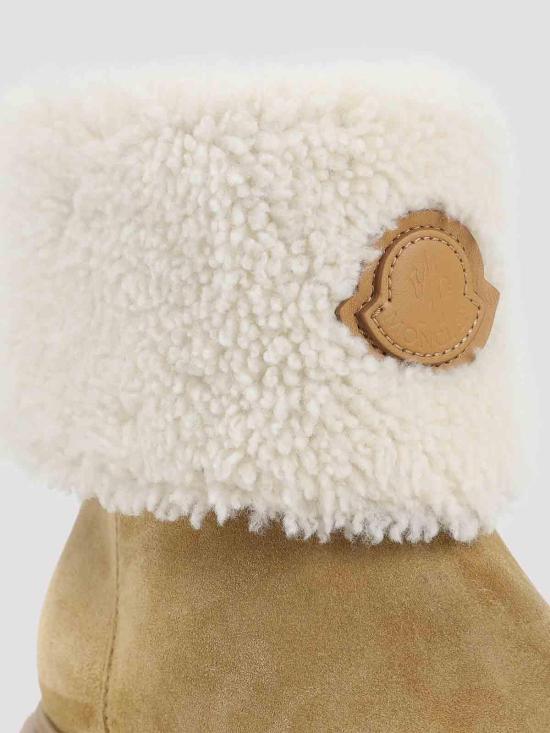  몽클레어 아우레아 미드 스웨이드 & 시어링 부츠 K209B4F00070M697123L Camel - MONCLER