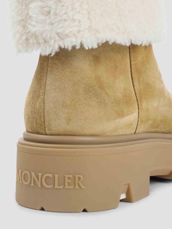  몽클레어 아우레아 미드 스웨이드 & 시어링 부츠 K209B4F00070M697123L Camel - MONCLER