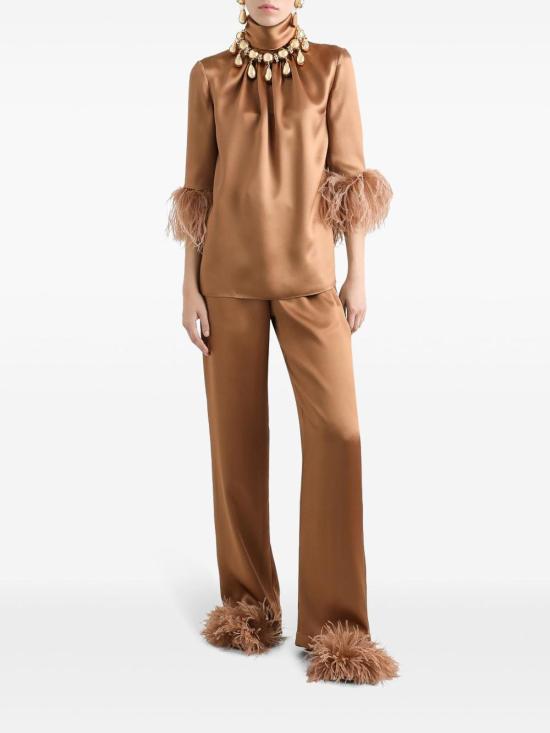  돌체앤가바나 스트레이트 팬츠 FTC9FTFU1NUM0180 Brown - DOLCE & GABBANA