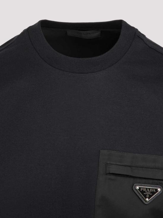  프라다 반팔 티셔츠 UJN661S22111CKF0002 Black - PRADA