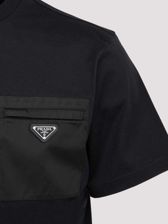  프라다 반팔 티셔츠 UJN661S22111CKF0002 Black - PRADA