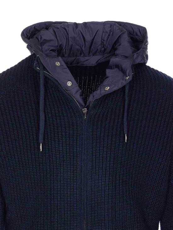 26FW 에르노 5게이지 리브 메리노 울 나일론 샤모니 재킷 MC000195U702729290 BLUE - HERNO