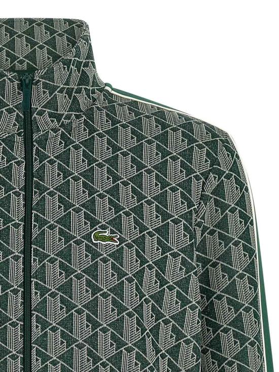 26SS 라코스테 모노그램 집업 스웨트셔츠 SH1368D1R Green - LACOSTE