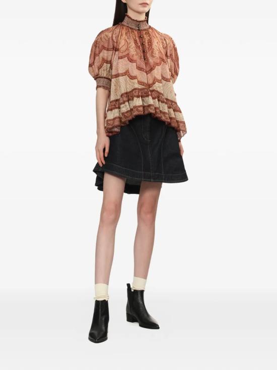 26SS 짐머만 숏 스커트 7218SC26RNHTSKY Blue - ZIMMERMANN