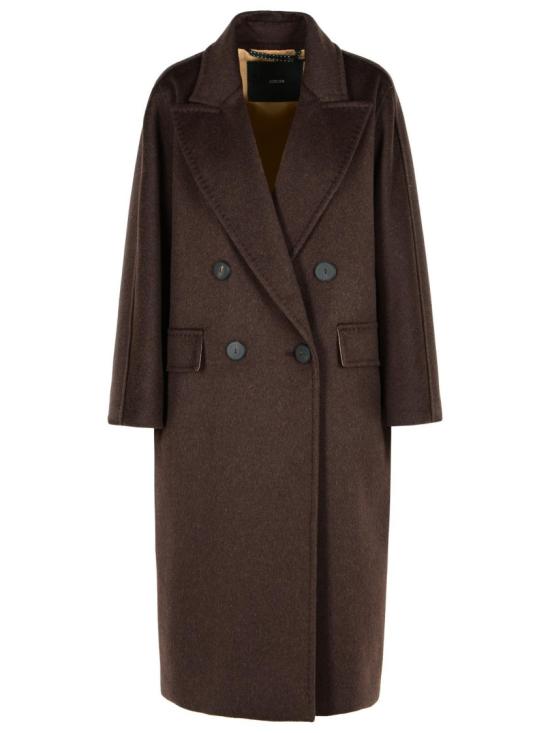 25FW 막스마라 더블 브레스티드 울 코트 2521016105 001 Brown