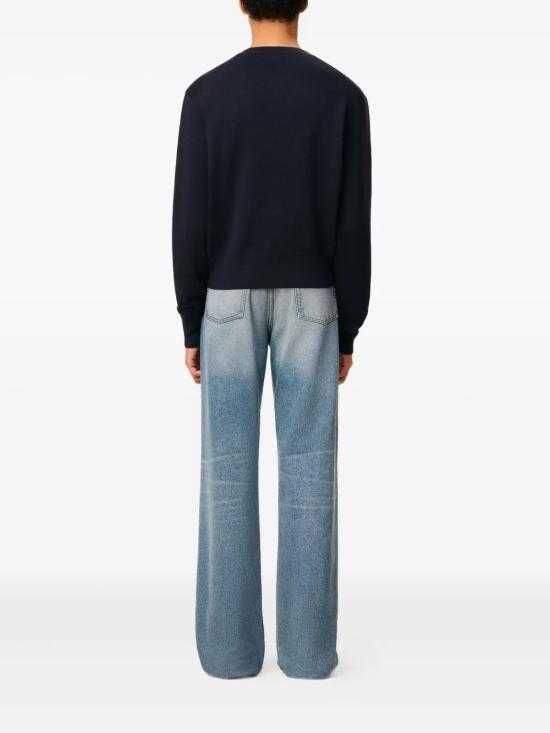 25FW 아미 ADC 크루넥 스웨터 HKS826 001 414 Navy red - AMI