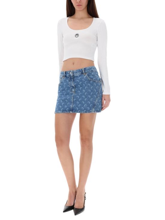 25FW 마린세르 긴팔 티셔츠 WTT033A CJER0011WH10 WHITE - MARINE SERRE