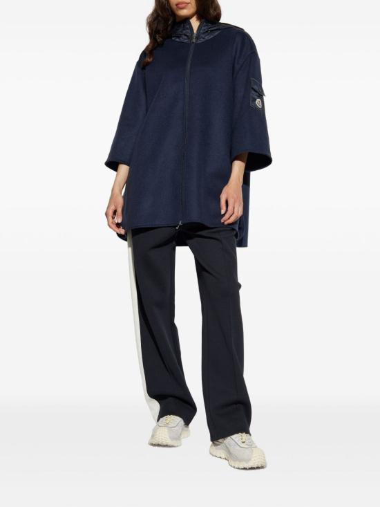 25FW 몽클레어 울 후드 집업 케이프 3G00002M7148P77 BRIGHT GREEN DOM - MONCLER