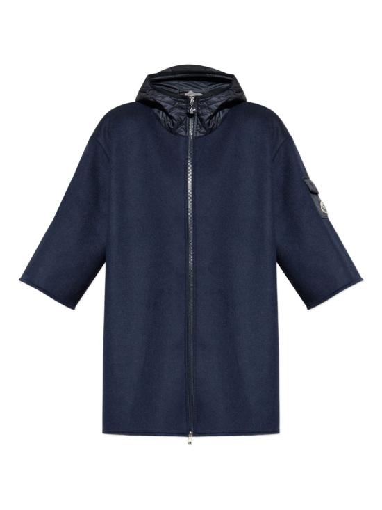 25FW 몽클레어 울 후드 집업 케이프 3G00002M7148P77 BRIGHT GREEN DOM