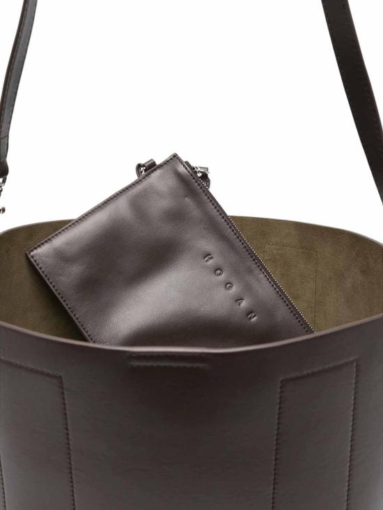 25FW 호간 클러치/파우치 KBW01RS0300TZPS808 Brown - HOGAN