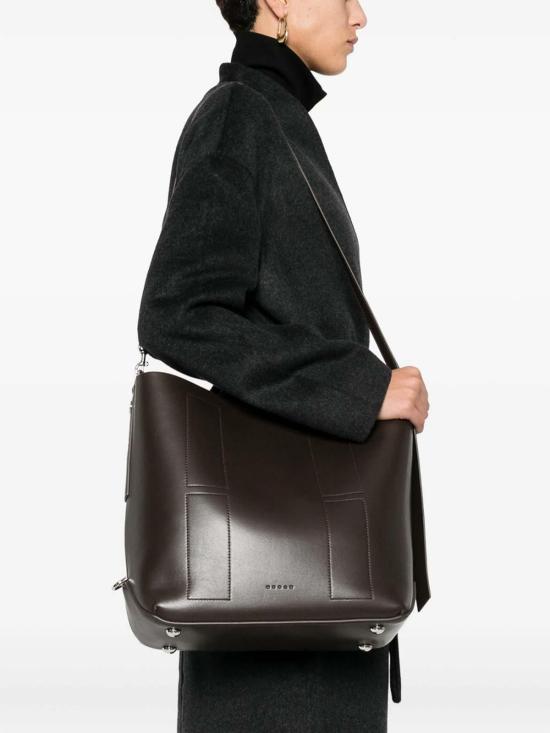 25FW 호간 클러치/파우치 KBW01RS0300TZPS808 Brown - HOGAN