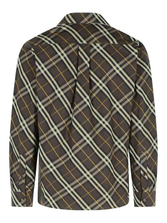 25FW 버버리 릴랙스핏 체크 코튼 긴팔 셔츠 8115089 Brown - BURBERRY