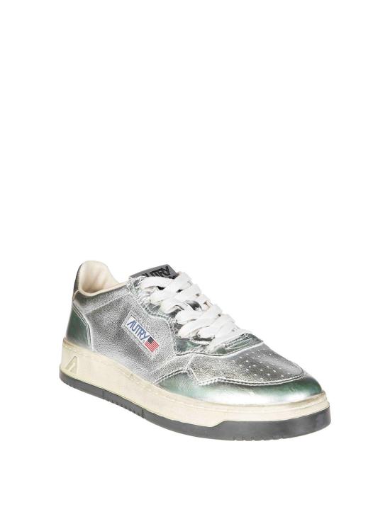 25FW 오트리 슈퍼 빈티지 메달리스트 로우 레더 스니커즈 AVLMMH01 White - AUTRY